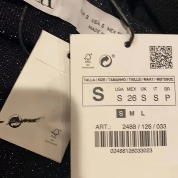 Zara dress with metallic thread-black - Picture 6 of 11